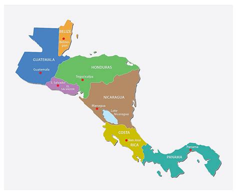 central america countries and capitals.